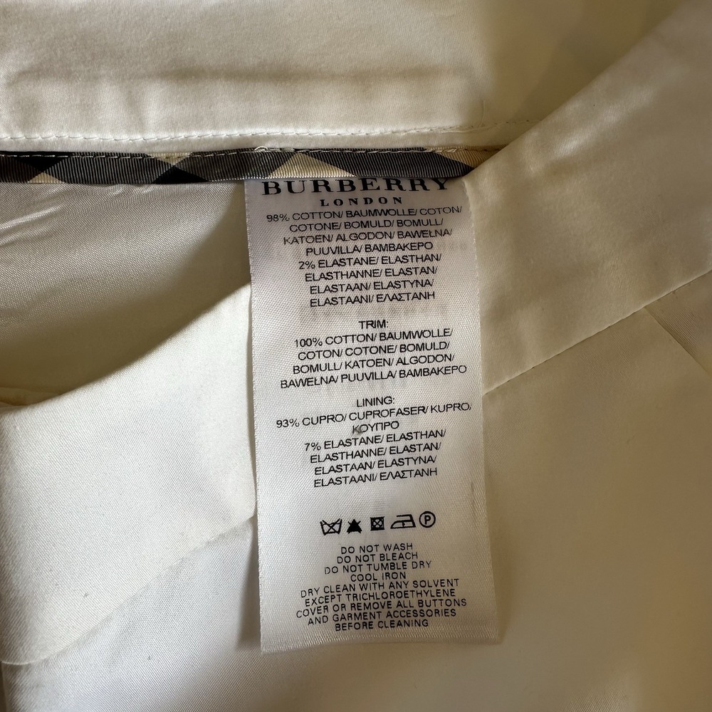 Burberry London White Pants‎ Woman's Size 6 - Picture 5 of 12